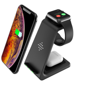 UBON 3 IN 1 Magnetic Folding Wireless Charger Station For IPhone Transparent Fast Charging For IWatch And Airpods
